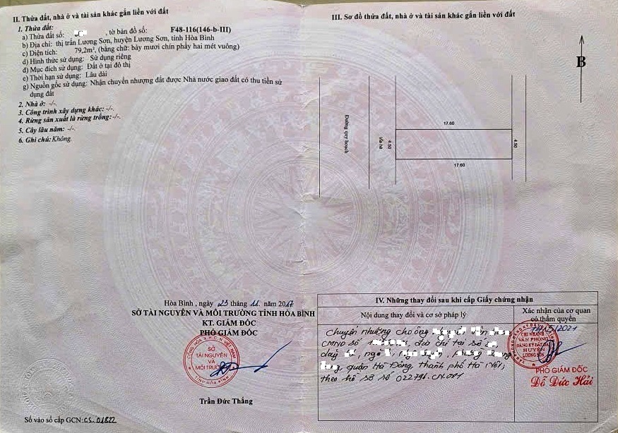 Sổ hồng đất liền kề phố chợ Lương Sơn sử dụng lâu dài ổn định
